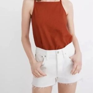 New Madewell High-Rise Denim Shorts in White Size 31